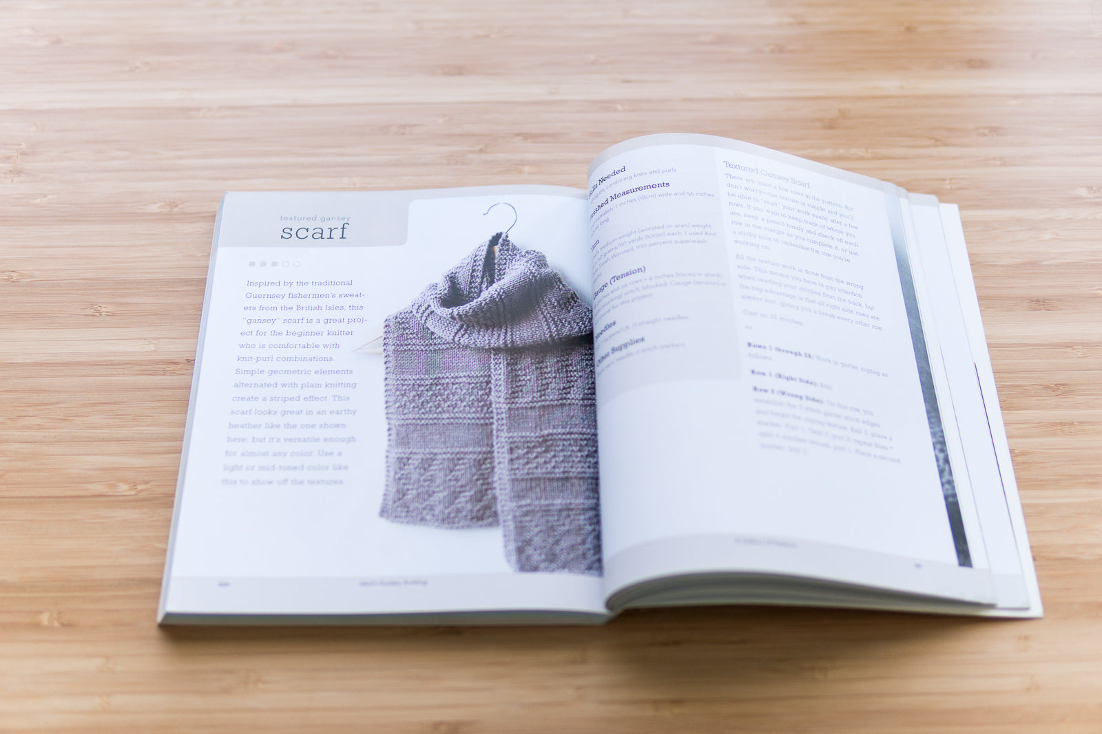 Gansey Scarf in Idiot's Guide to Knitting by Megan Goodacre